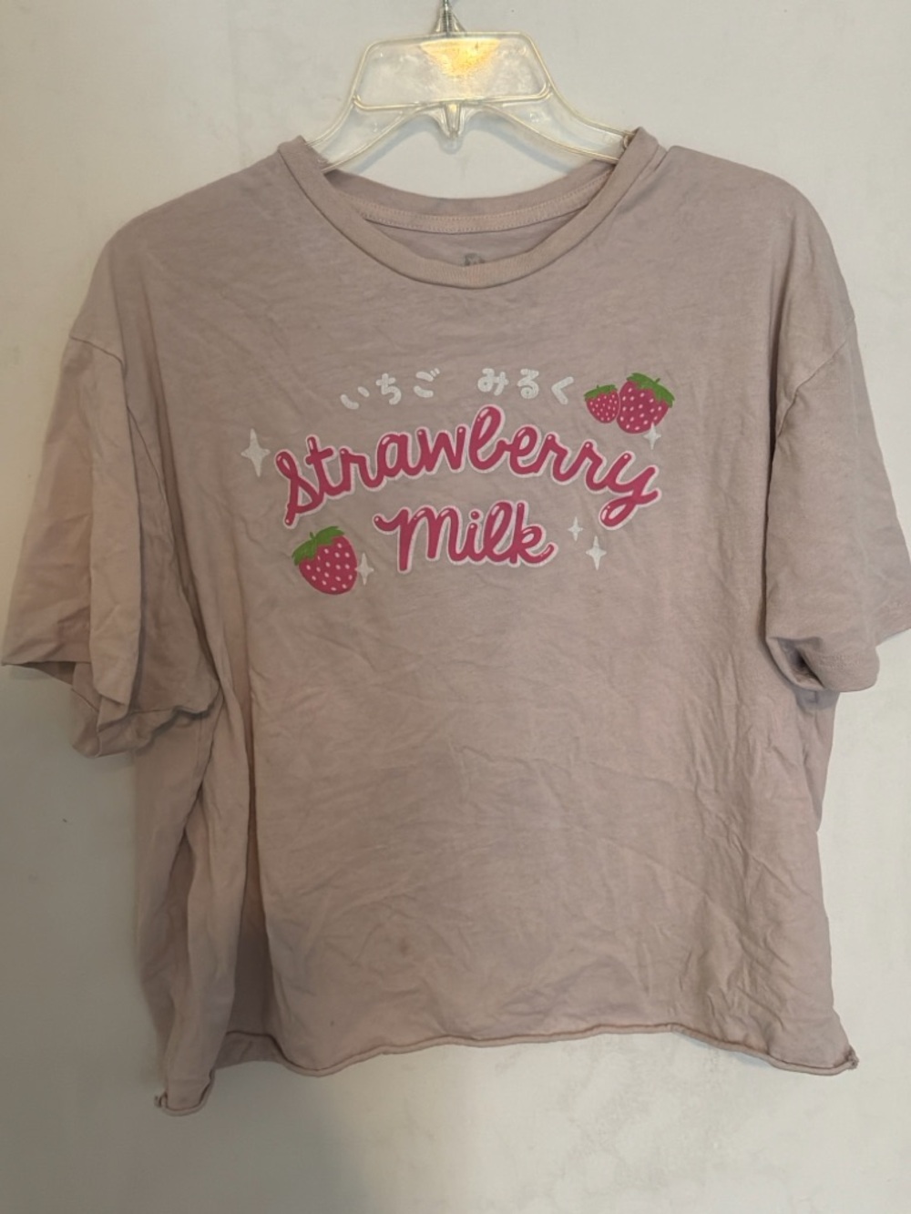 Goodie Two Sleeves Strawberry Milk Graphic Tee XL Kawaii Cute